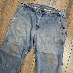 Patagonia Steel Forge Denim Pants Jeans Double Knee Mens Size 42x30